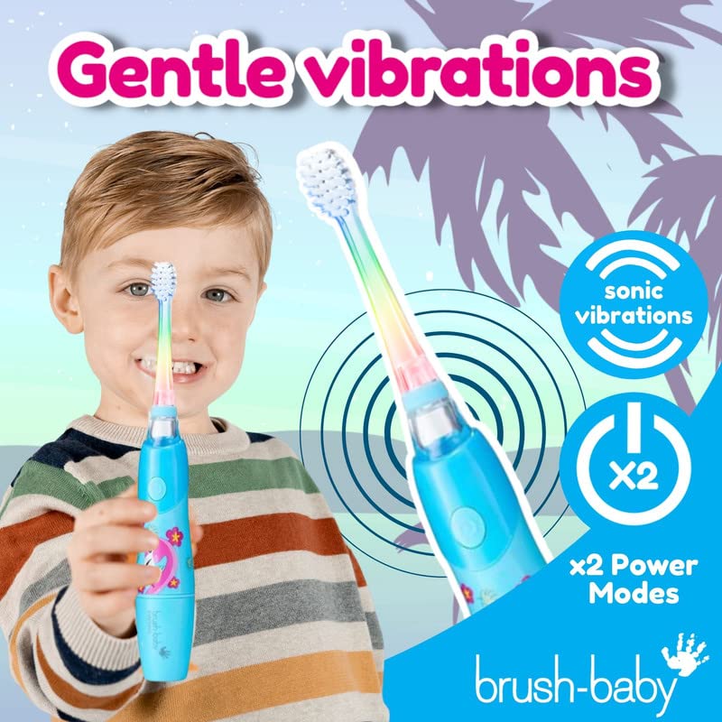 Kid's Electric Toothbrush with Disco Lights - Flamingo