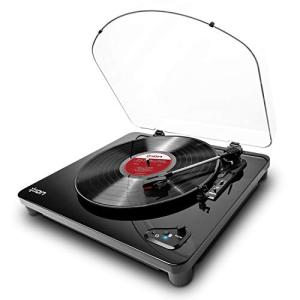 Black Bluetooth Vinyl Record Player with USB Output