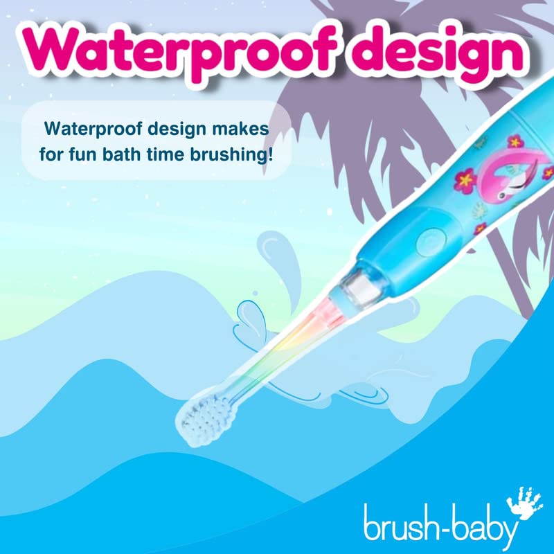 Kid's Electric Toothbrush with Disco Lights - Flamingo
