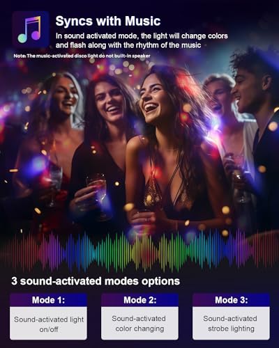 Sound-Activated Disco Lights for Dancers & Musicians