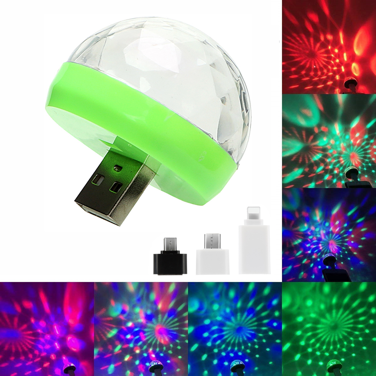 USB Sound-Controlled DJ Disco Ball Light