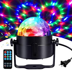 COIDEA Sound Activated Disco Ball Light with Remote Control
