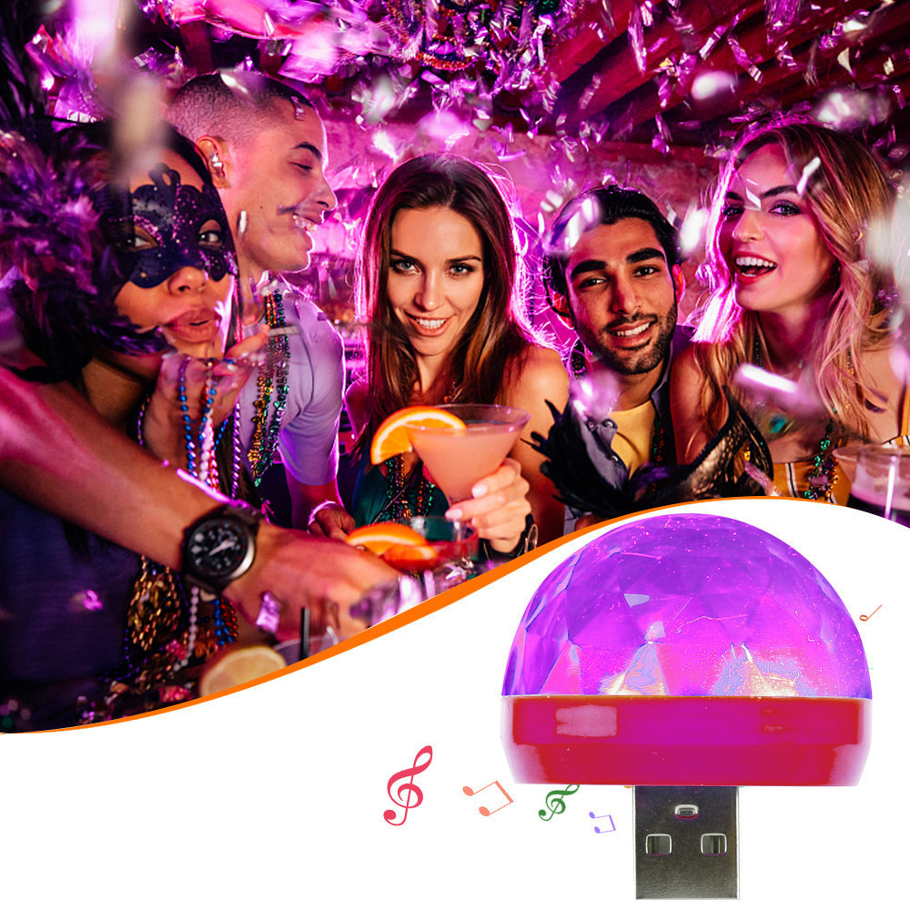 USB Sound-Controlled DJ Disco Ball Light