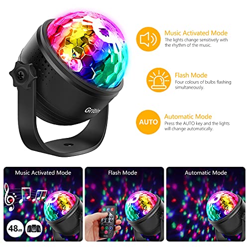 Gritin Sound Activated Disco Ball with Remote Control