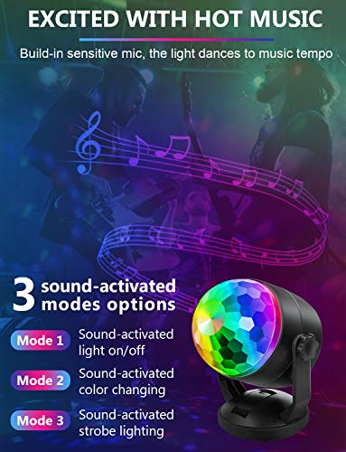 Portable Sound Activated Party Lights - 2 Pack