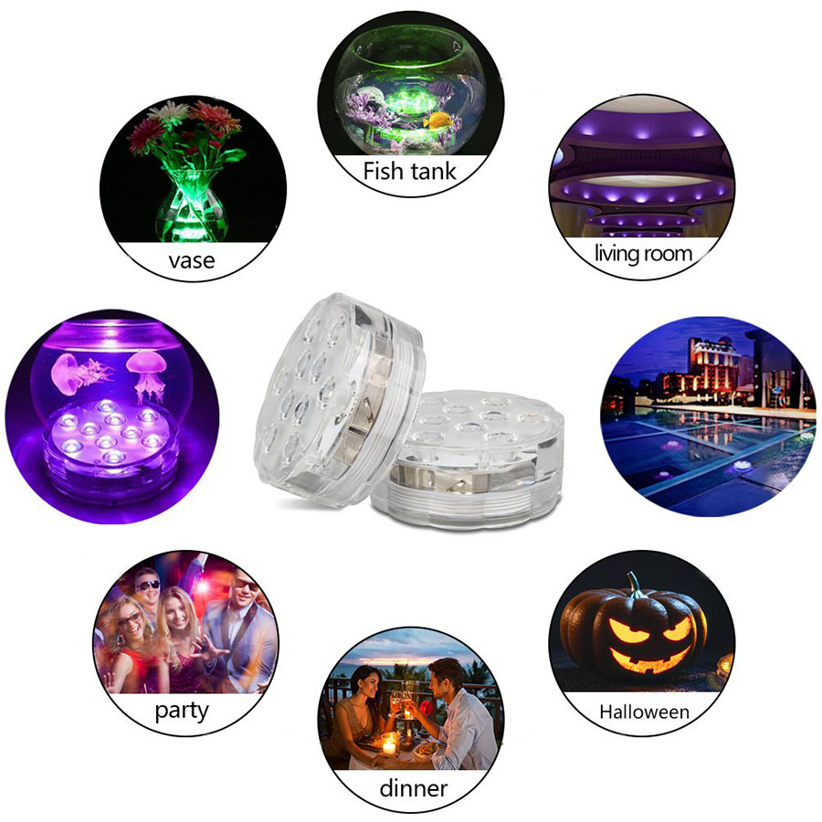 RGB Submersible Underwater Night Light for DJ Parties