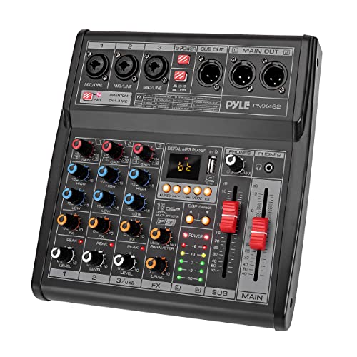 3-Channel Bluetooth DJ Mixer MP3 Player FX Processor