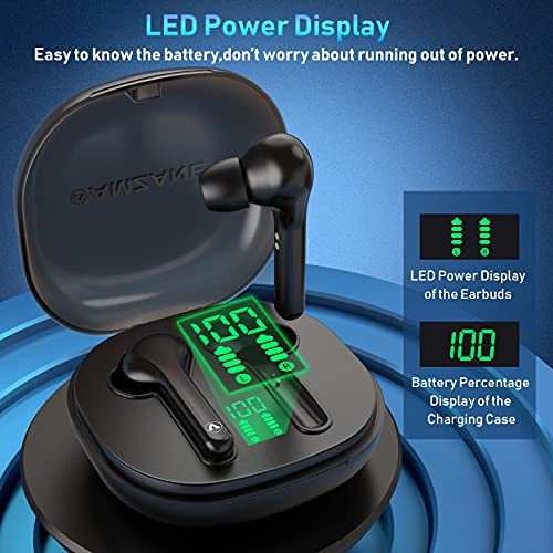 Wireless Bluetooth Earbuds with Charging Case & Touch Control