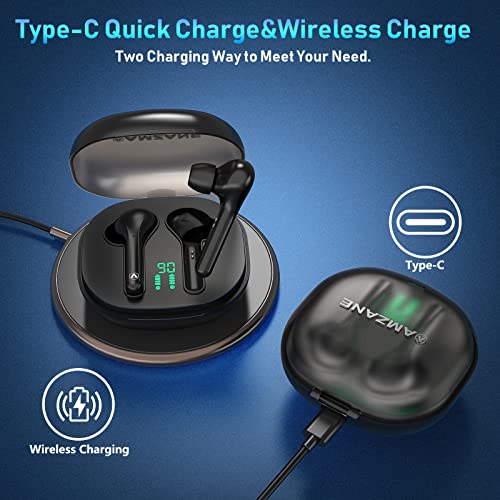 Wireless Bluetooth Earbuds with Charging Case & Touch Control