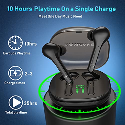 Wireless Bluetooth Earbuds with Charging Case & Touch Control