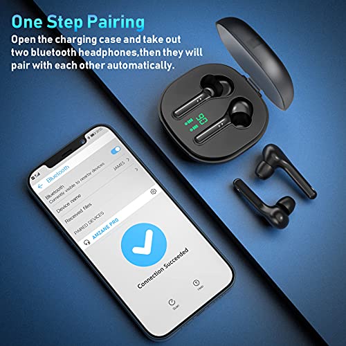 Wireless Bluetooth Earbuds with Charging Case & Touch Control