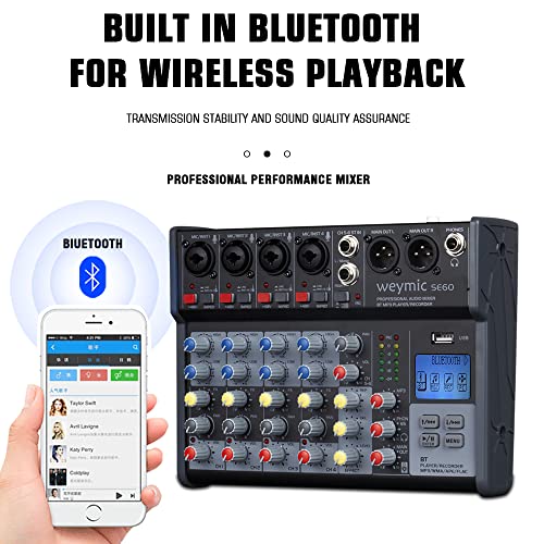WEYMIC SE-80 Professional 8-Channel Mixer for DJ