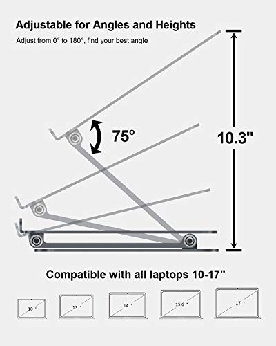 Aluminum Laptop Stand for DJ Equipment, Gray