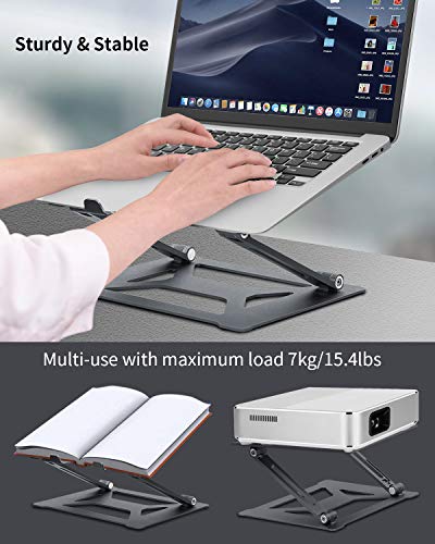 Aluminum Laptop Stand for DJ Equipment, Gray