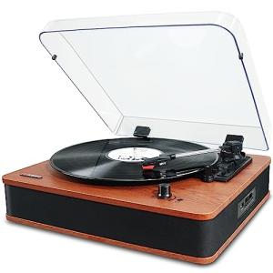 Bluetooth Vintage Turntable with Speakers & Radio