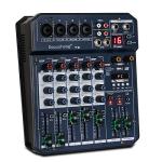Depusheng T6 Audio Mixer - DJ Sound Controller