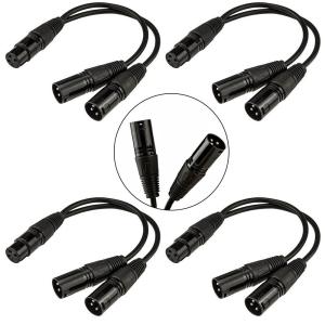4Pcs XLR Splitter Cable for DJs