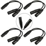4Pcs XLR Splitter Cable for DJs