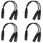 4Pcs XLR Splitter Cable for DJs