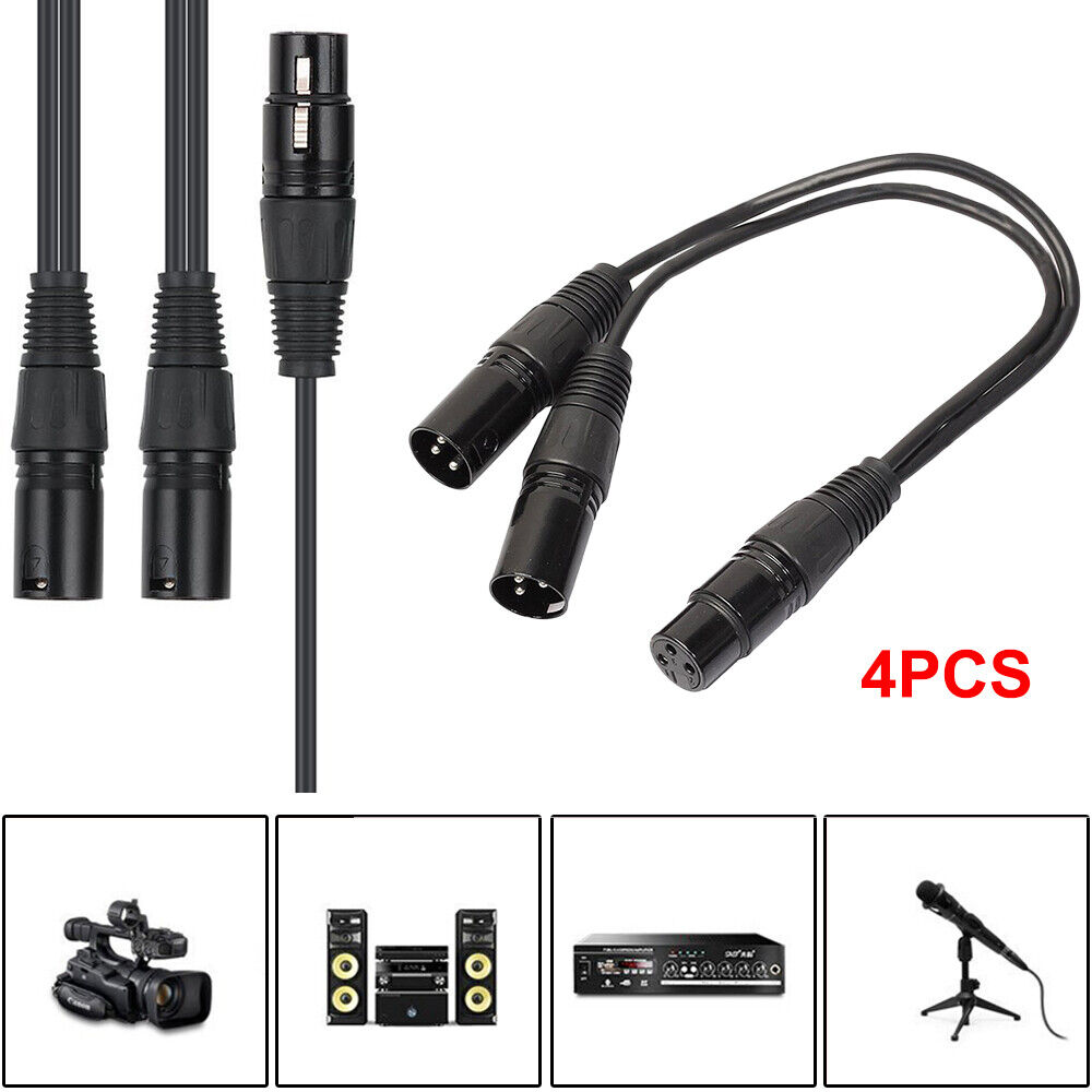4Pcs XLR Splitter Cable for DJs