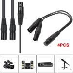 4Pcs XLR Splitter Cable for DJs