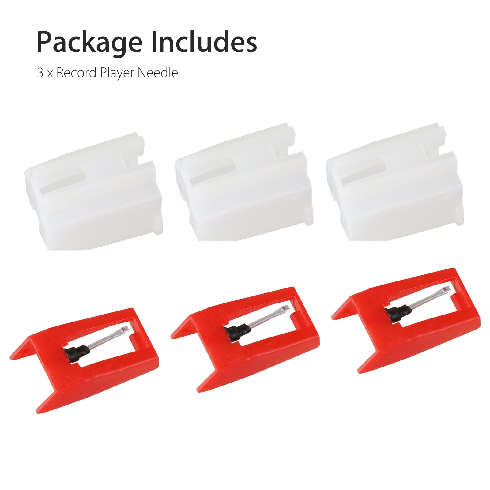 TSV 3PCS Universal Turntable Stylus Needles Set