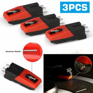 3PCS Vinyl Turntable Cartridge with Needle Stylus For Phonograph Record Player