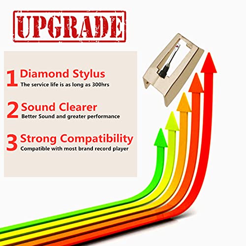 Golden Stylus Needles for Turntables - Pack of 3