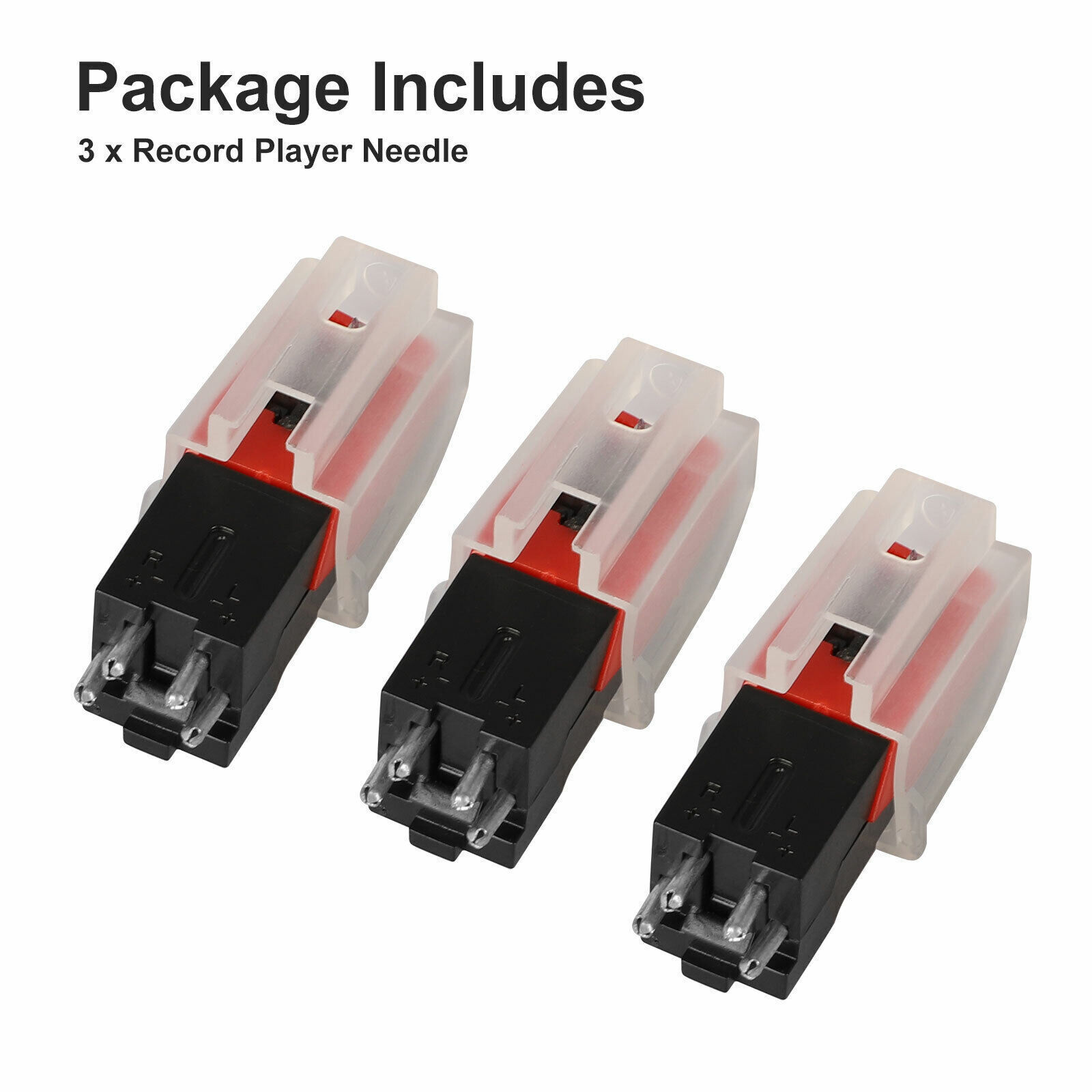 3PCS Vinyl Turntable Cartridge with Needle Stylus For Phonograph Record Player