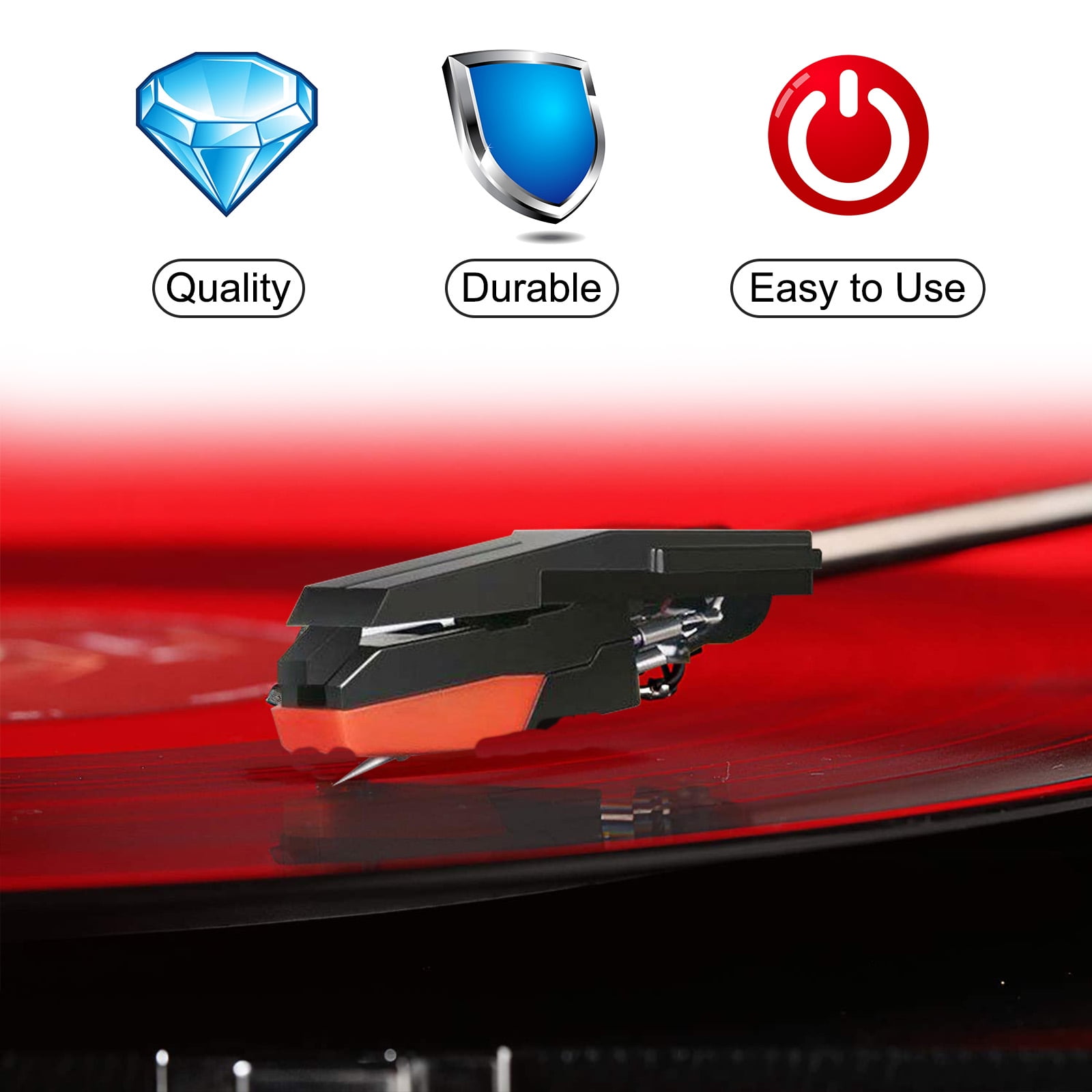 3 Pack Diamond Stylus for Record Player Turntable