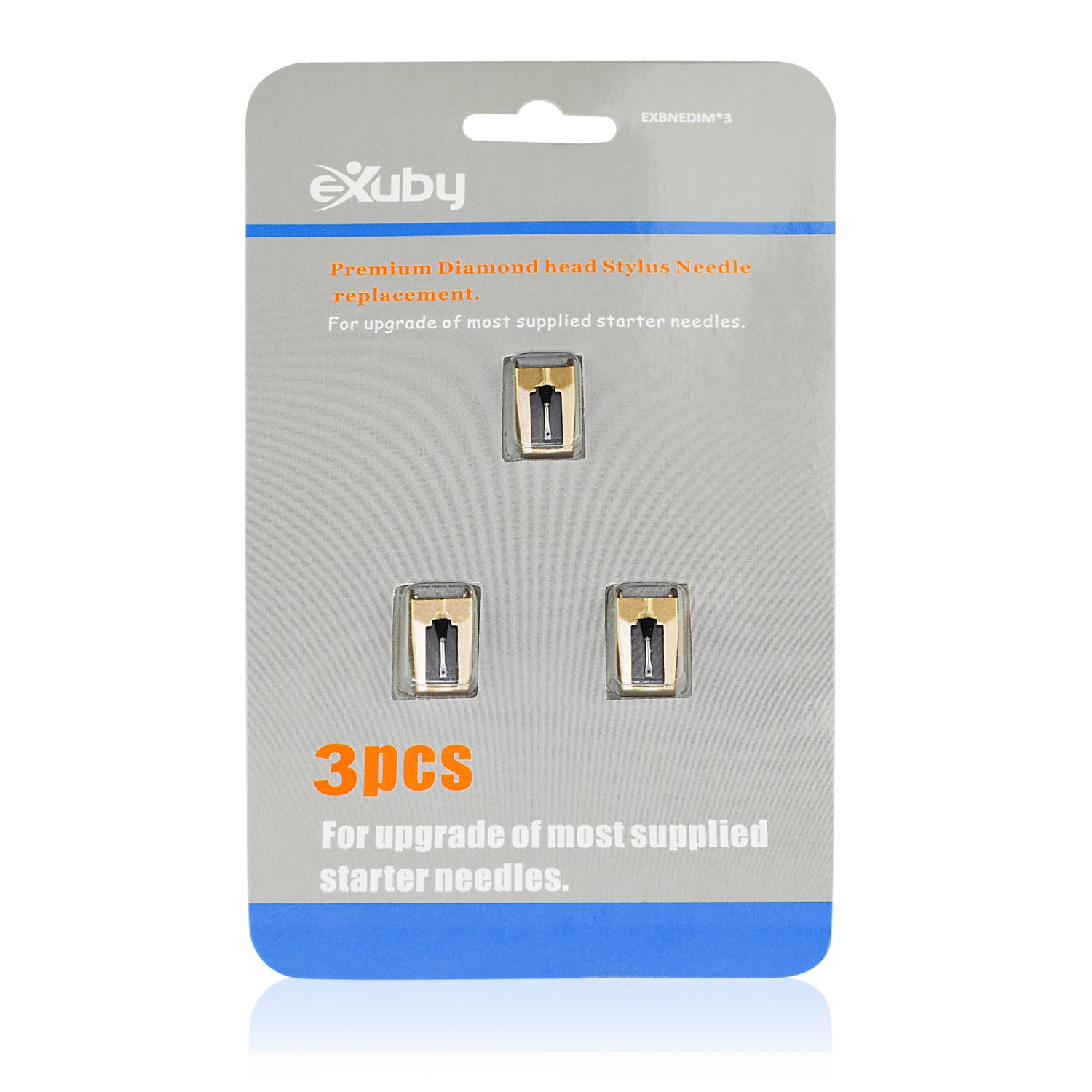 Diamond Tip Turntable Needles - 3-Pack