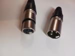 PAIR 3-Pin XLR Male & female adapters DJ Mixer