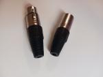 PAIR 3-Pin XLR Male & female adapters DJ Mixer