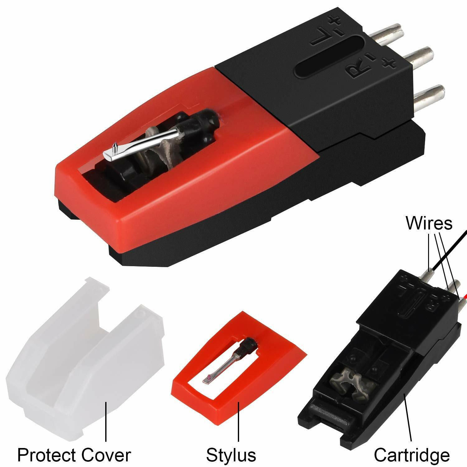 Vintage LP Turntable Cartridge & Needle Set (3 pcs)