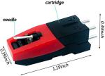 Vinyl Turntable Cartridge with Needle Stylus (2 Pack)