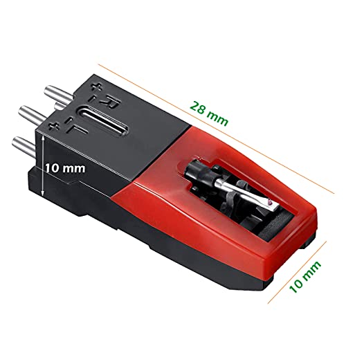 2-Pack Turntable Needles with Cartridge for Vinyl