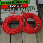 50ft DJ Speaker Cables - Fat Toad TS Wires