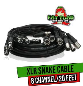 8-Channel XLR Snake Cable - 20FT