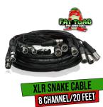 8-Channel XLR Snake Cable - 20FT