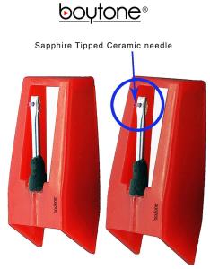 2 Sapphire-Tipped Ceramic Needles for Turntables
