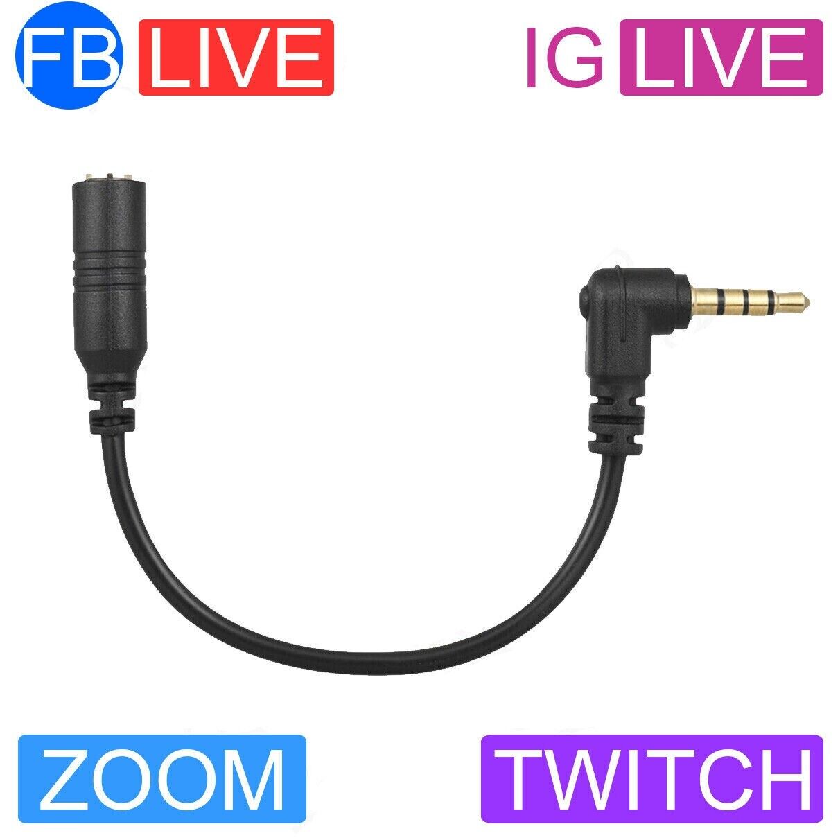 DJ Mic Adapter Cable for iPhone & Android