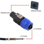 6pcs NL4FC to 1/4" Speaker Adapters