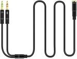 Headphone splitter for gaming headsets - Black