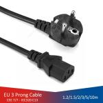 EU Power Cord IEC C13 Extension Cable for DJ Studio Lights