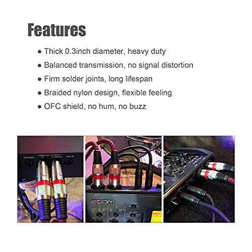 2-Pack Balanced TRS to XLR Cables - 6.6FT