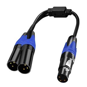 XLR Splitter Cable: 1 Female to 2 Male