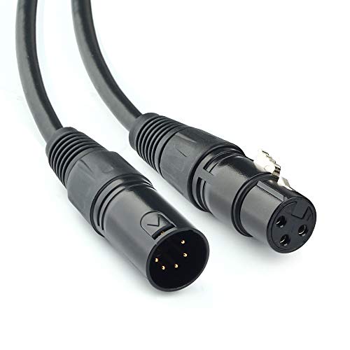3 Pin to 5 Pin XLR Audio Cable - 2 Pack