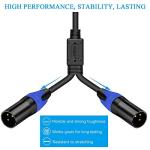 XLR Splitter Cable: 1 Female to 2 Male