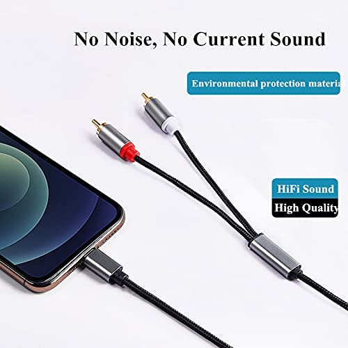 1M RCA Aux Cable for DJ Controller, Phone, Theater