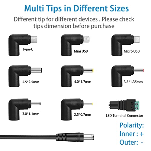 5V Power Adapter Cord for Electronics